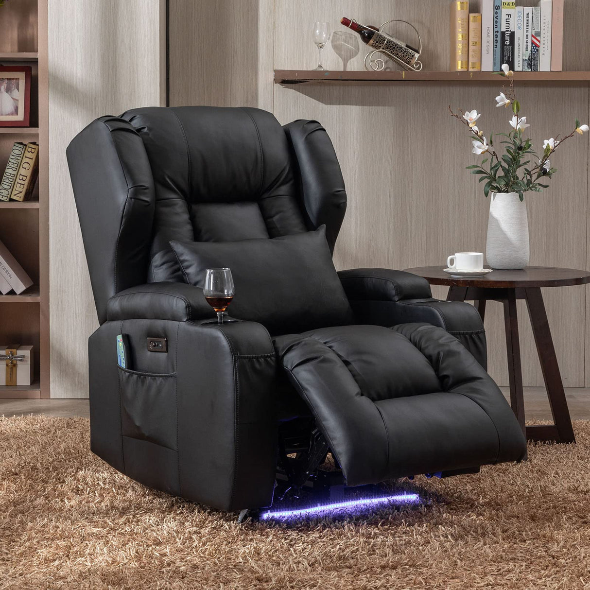 Electric Power Recliner Chair with Massage and Heat Recliner Chairs for Adults