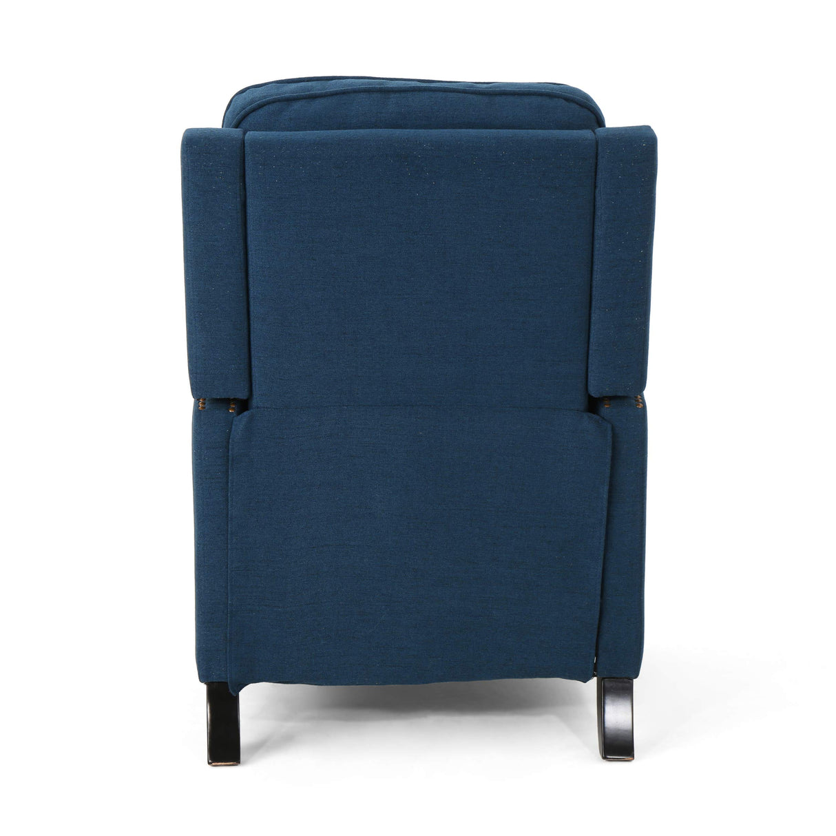Armstrong Recliner, Navy Blue + Dark Brown