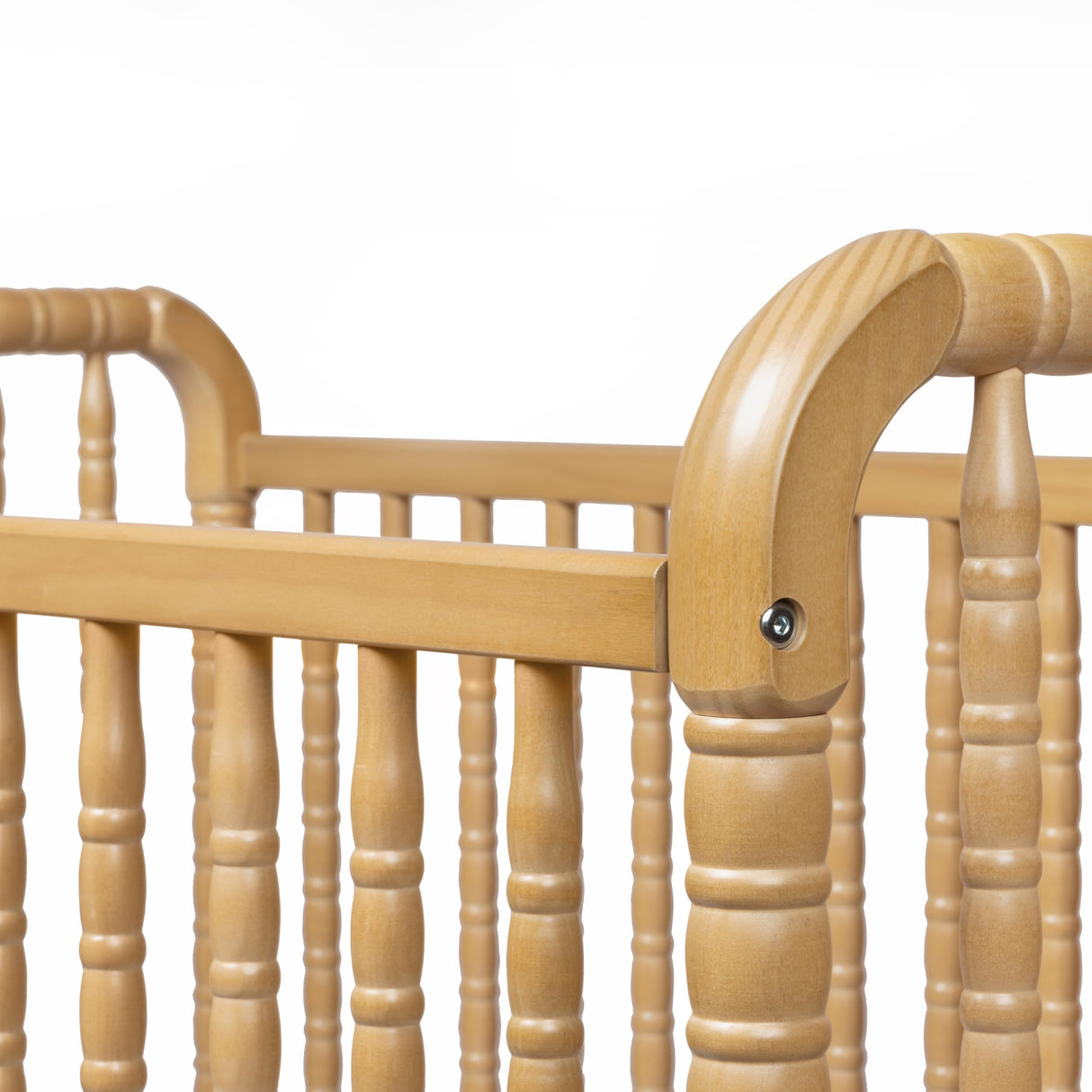 Jenny Lind 3-in-1 Convertible Crib in Honey, Removeable Wheels, Greenguard Gold