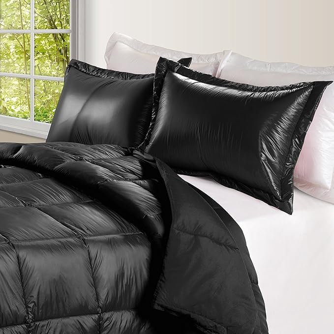 High Loft Down Indoor/Outdoor Water Resistant Comforter with Extra Strong Nylon Cover