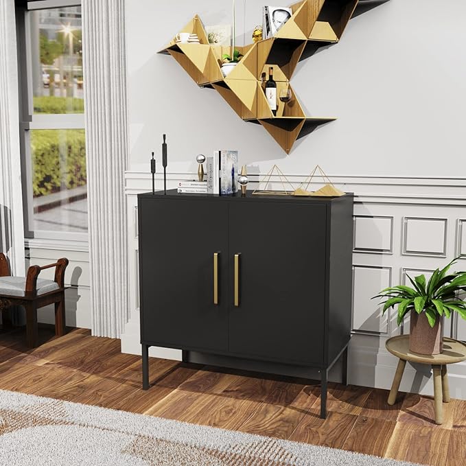 Buffet Sideboard Cabinet with Storage, Modern Wooden Free Standing Cabinet