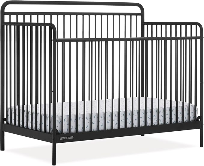 Children Hayden 5-in-1 Convertible Metal Crib, Warm Gray
