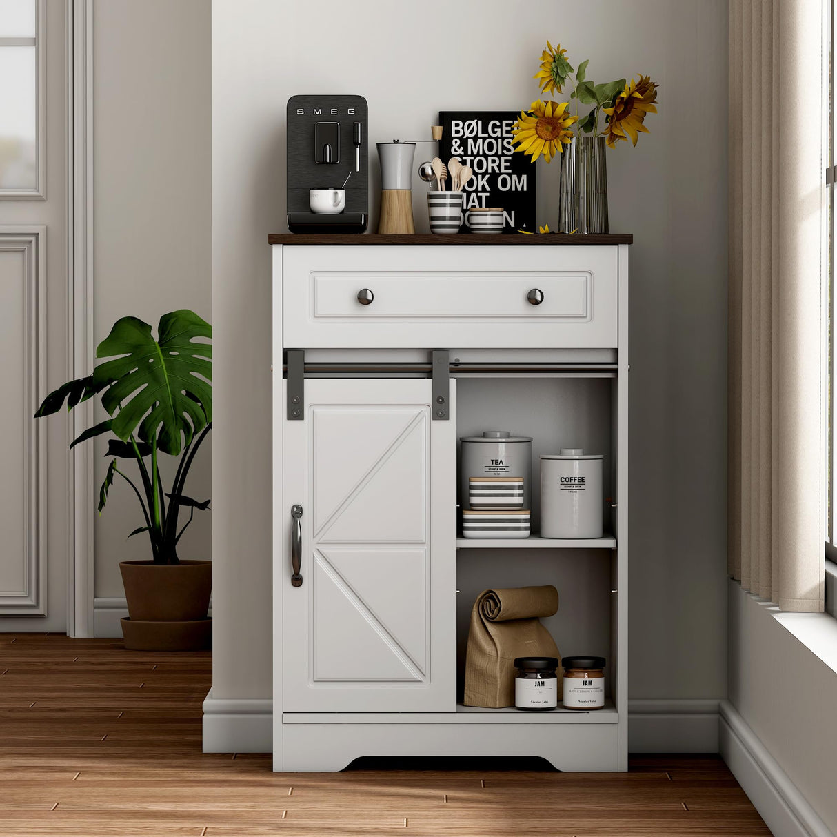 Bathroom Cabinet, Farmhouse Storage Cabinet