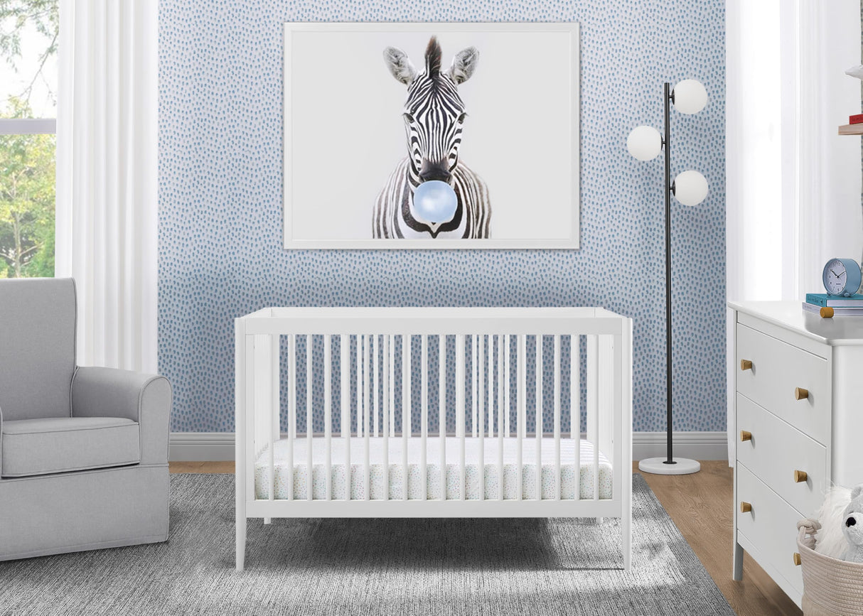 Casey 4-in-1 Convertible Crib - Greenguard Gold Certified, Bianca White