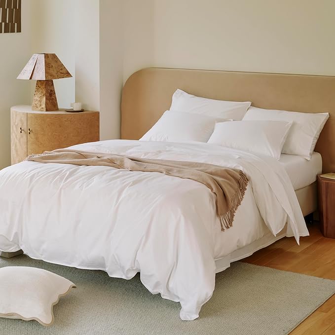 Cotton Duvet Cover Set, 100% American Grown Cotton Duvet Cover King, Luxury 600