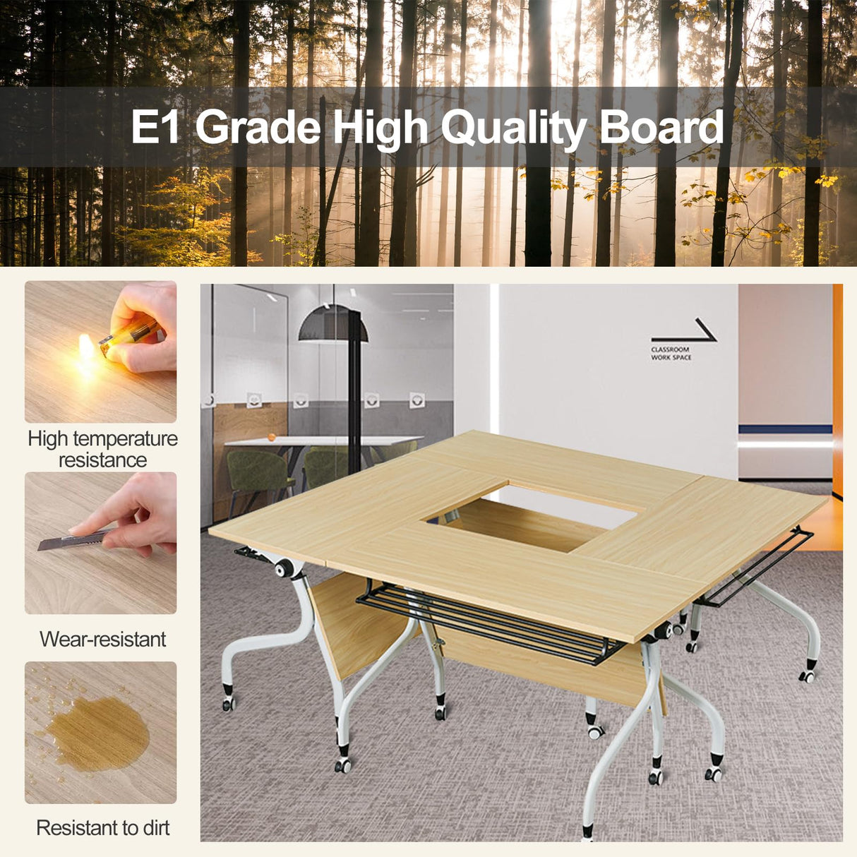 Conference Table Folding Conference Room Tables on Wheels