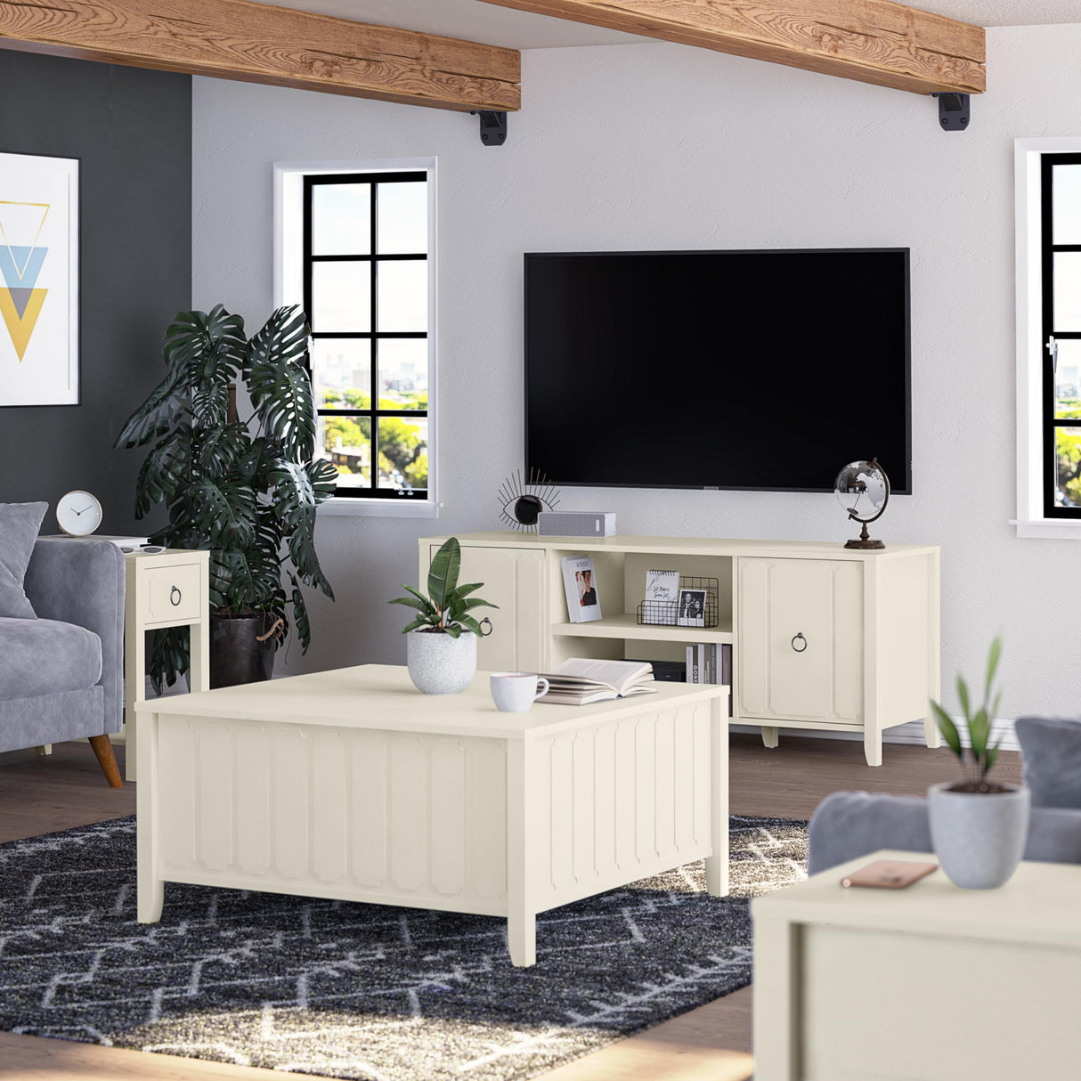 Her Majesty Lift Top Coffee Table, White