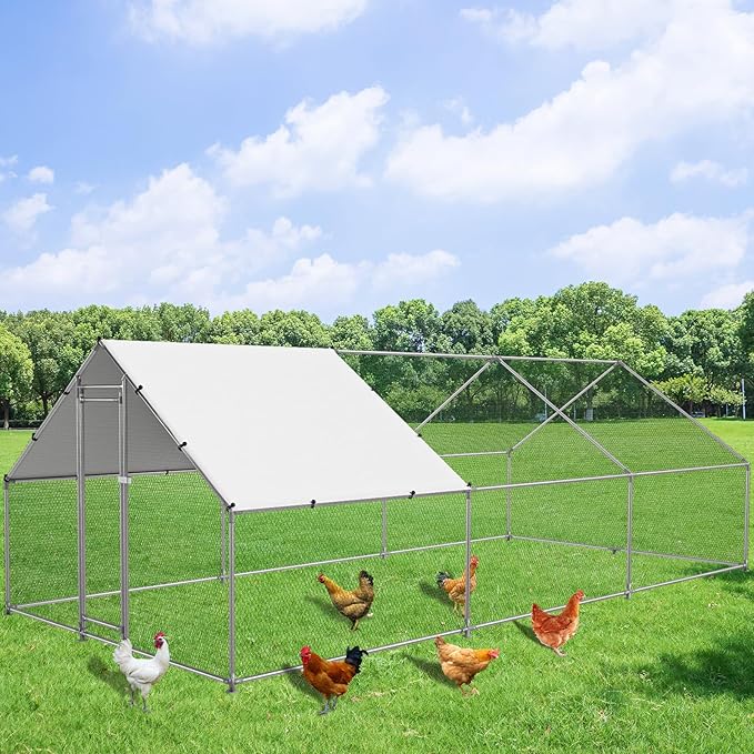 CoopGuard Heavy-Duty Walk-In Chicken Coop with UV Cover