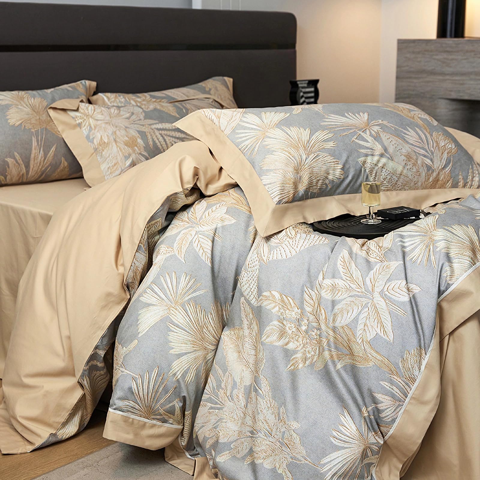 Duvet Cover Queen Size, 3 Pieces Soft Luxury Duvet Cover Set