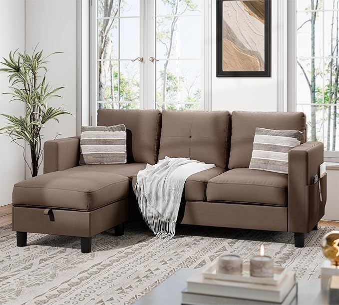 Sectional Sofas Couches for Living Room, L Shaped Couch with Storage Sofa Set
