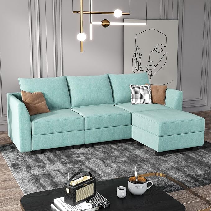 Convertible Sectional Couch Modular Sofa with Reversible Chaise Sectional Sofa Set