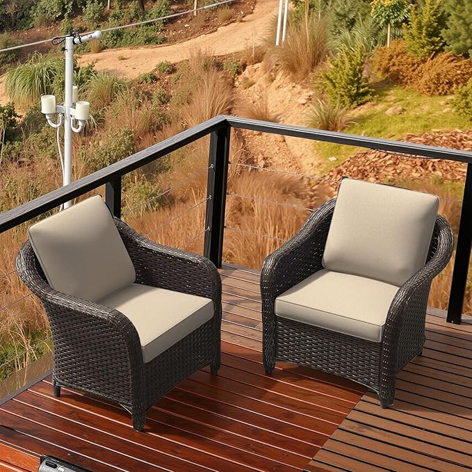 4 Pieces Outdoor Patio Conversation Furniture Set - 55" PE Rattan Sofa | Coffee Table