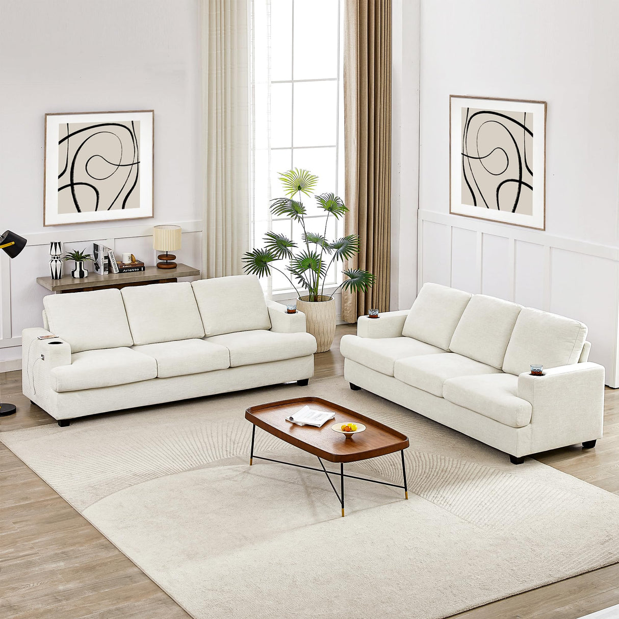 89" Sofa, Comfy Sofa Couch with Extra Deep Seats