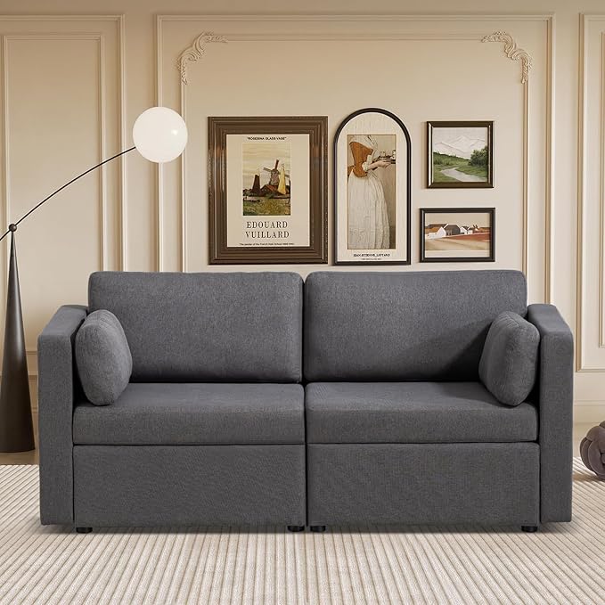 Oversized Modular Sectional Sofa, Convertible L Shaped Couch with Storage Ottoman