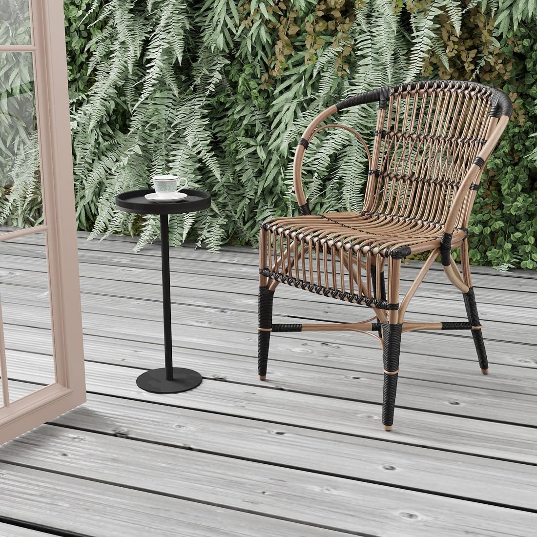 Round Drink Table,Small Pedestal Table,Small Round Side Table for Small Spaces