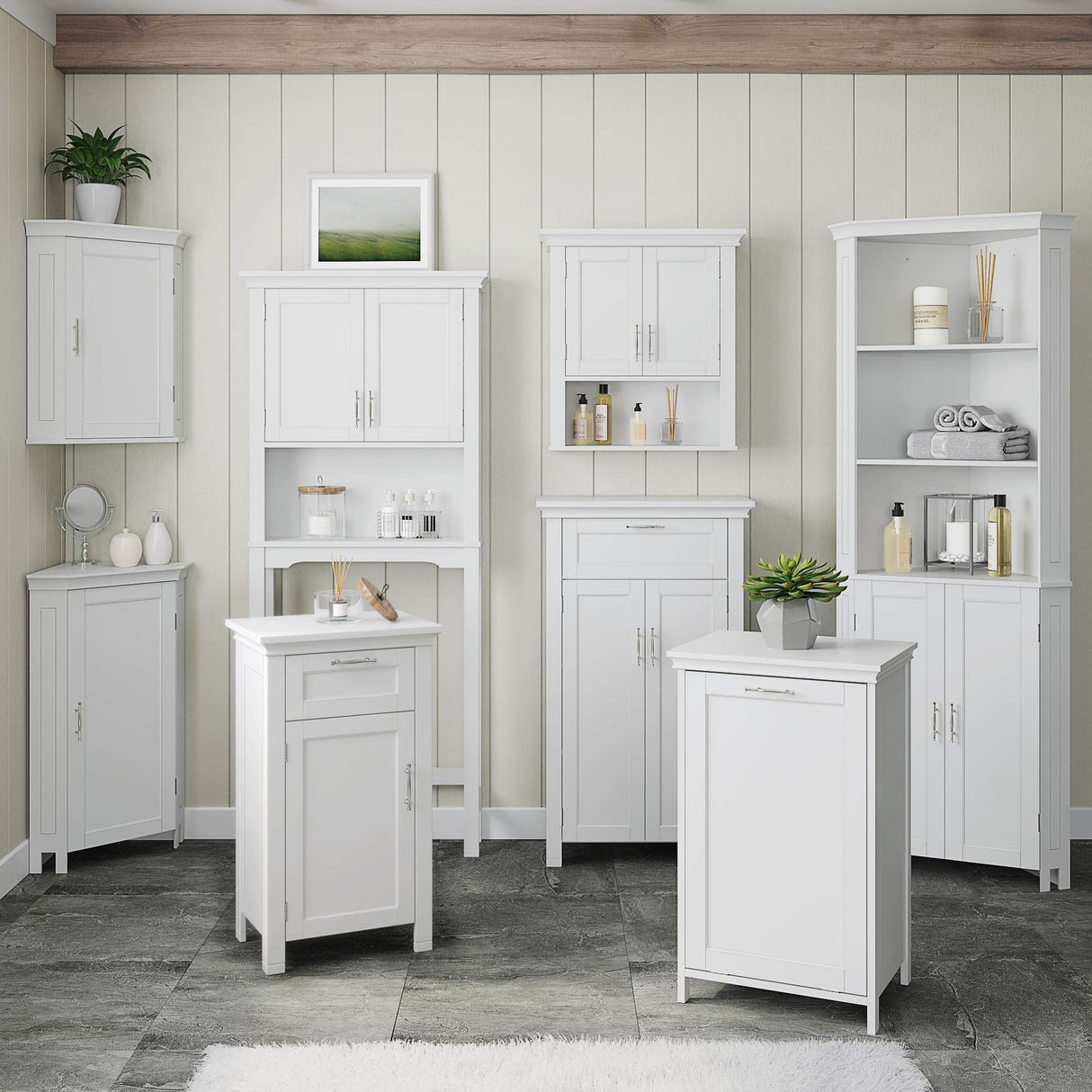 Somerset Two-Door Bathroom and Laundry Wall Mount Storage Medicine Cabinet