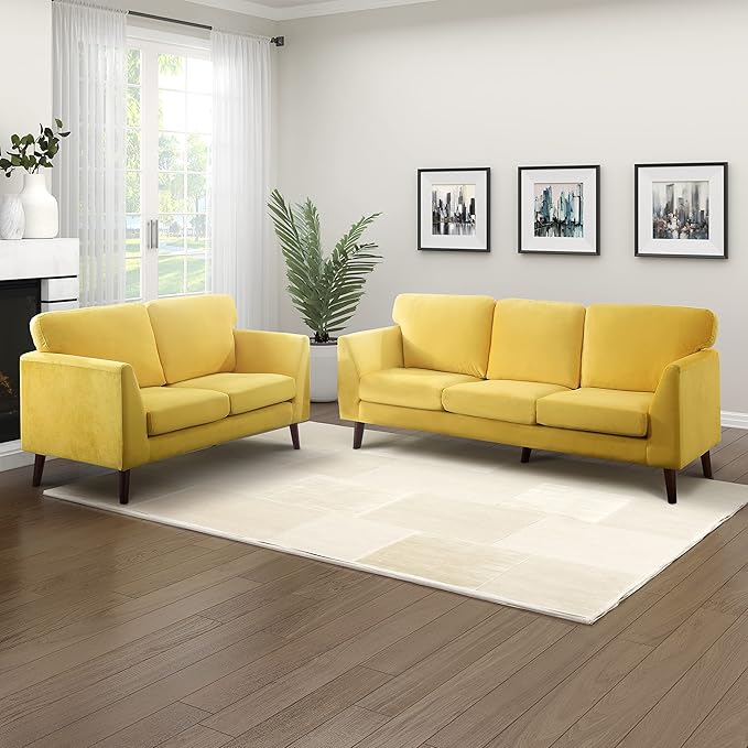 Escandon 2-Piece Living Room Set, Yellow
