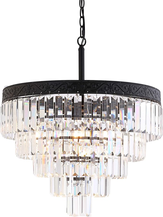 JYL9007A Wyatt 20" 4-Light Crystal LED Chandelier Contemporary,Classic