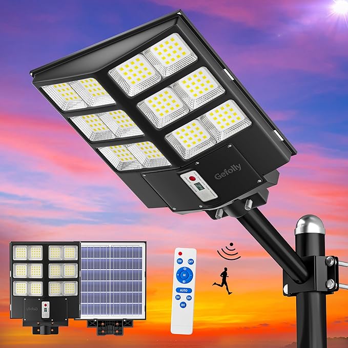 SL-5200W Solar Street Lights Outdoor, 520000LM Commercial Parking Lot Light