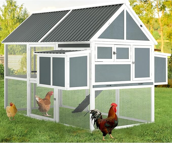 HenHaven Wooden Chicken Coop with Nesting Box & Tray