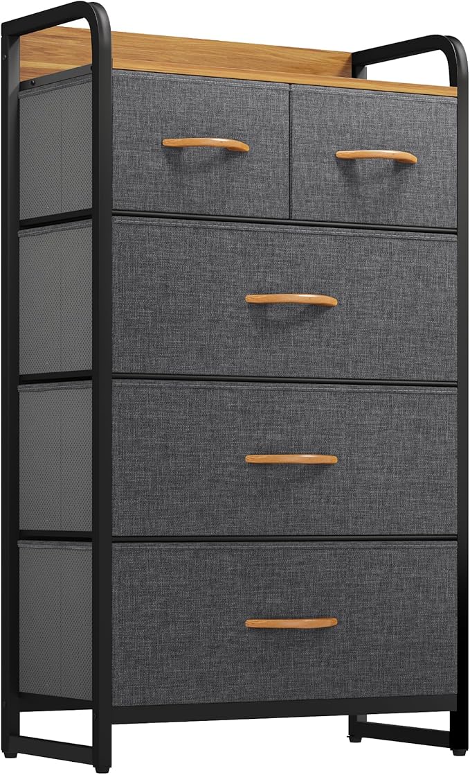 Dresser with 7 Drawers - Fabric Storage Tower