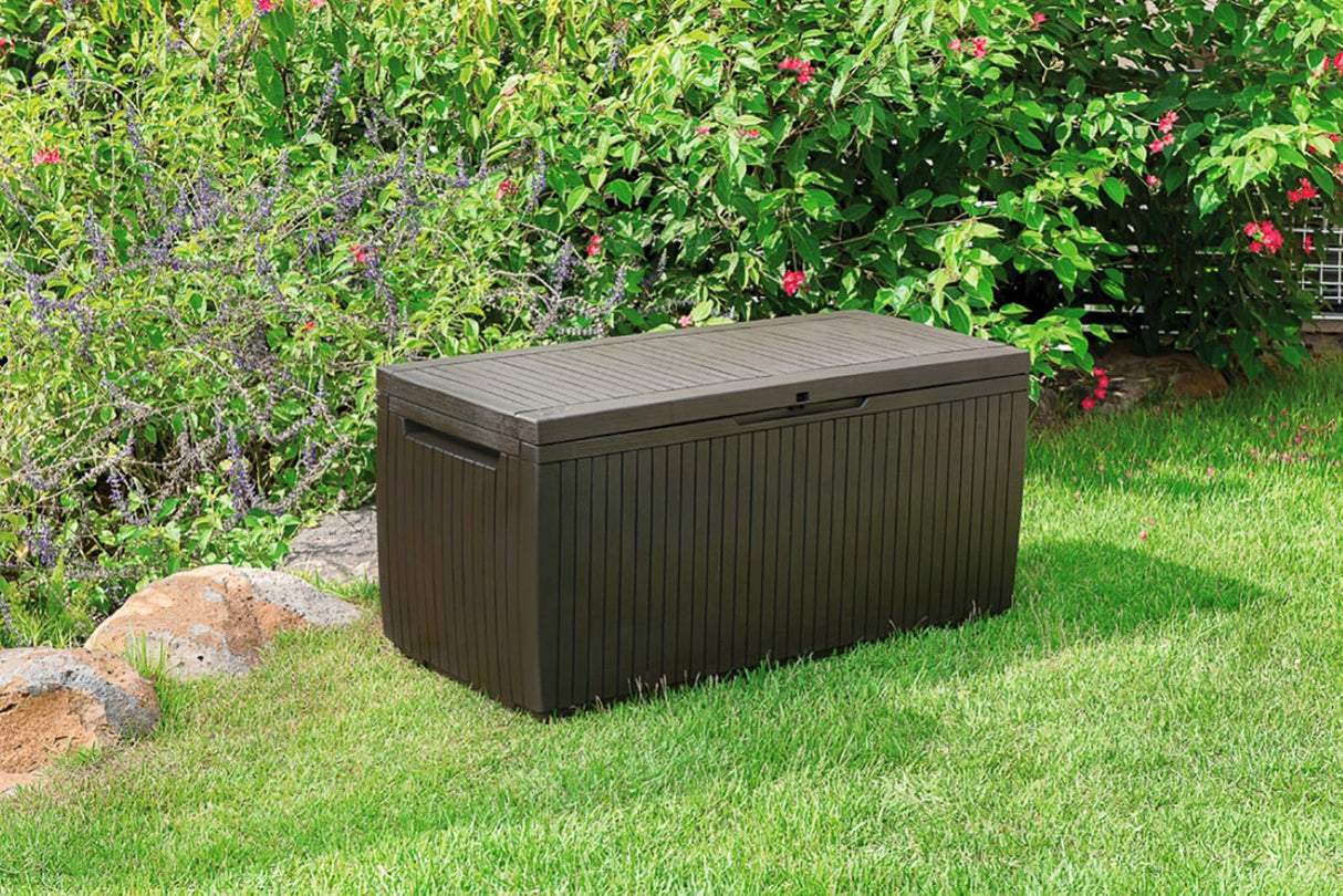 Springwood 80 Gallon Resin Outdoor Storage Box for Patio Furniture Cushions and Garden