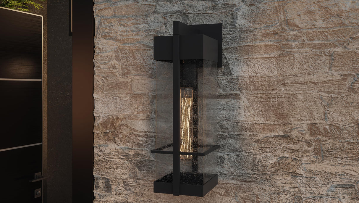 Wynn 1-Light Earth Black Outdoor Wall Lantern