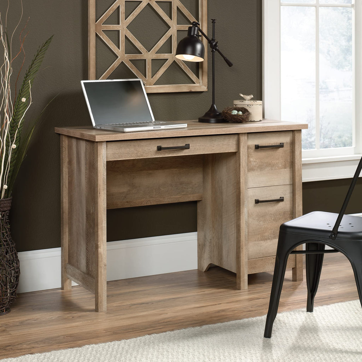 Cannery Bridge Desk, L: 43.15" x H: 19.291" x W: 29.528", Lintel Oak Finish