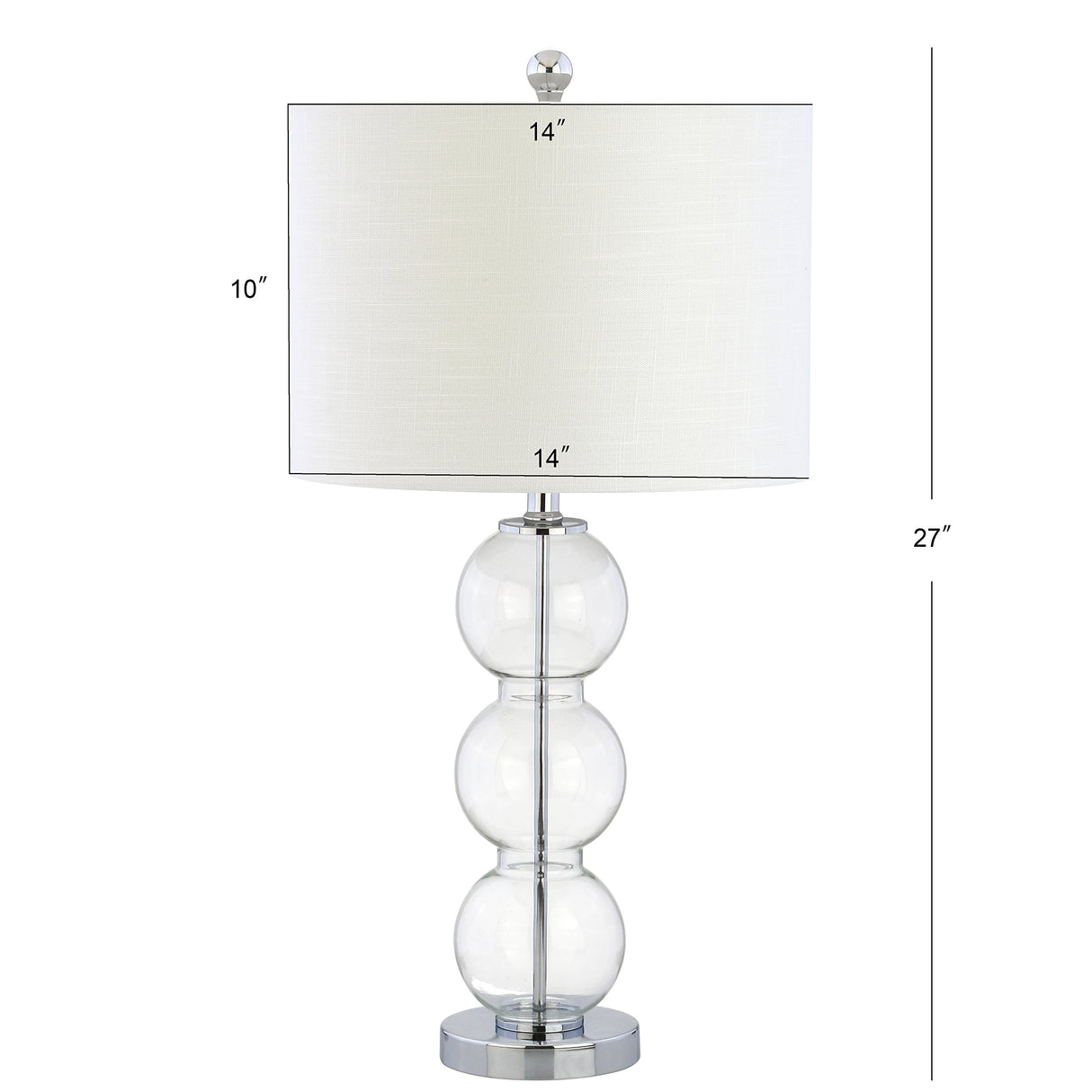 Set of 2 Table Lamps Bella 27" Glass Triple-Sphere LED Table Lamp
