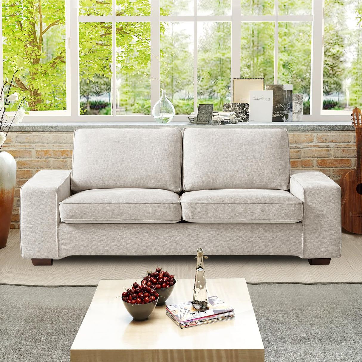 71.25" Loveseat Sofa Couch for Living Room, Chenille Modern Sofa Couch