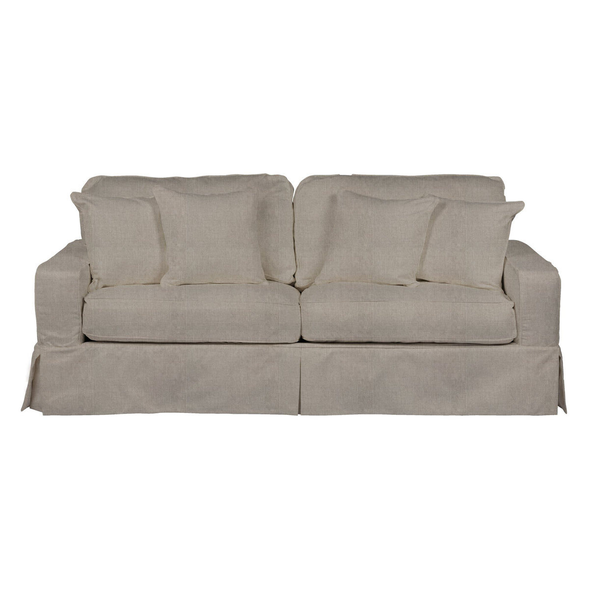 Americana Slipcovered Sofa, 88", Light Gray