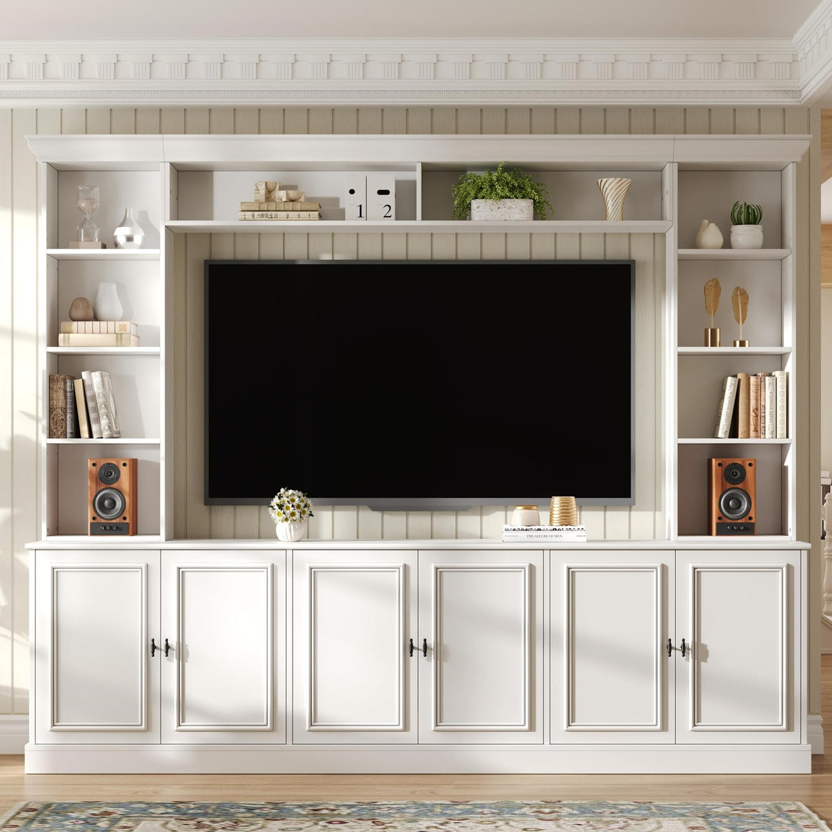 4-Piece Entertainment Center Wall Unit for TVs up to 70"