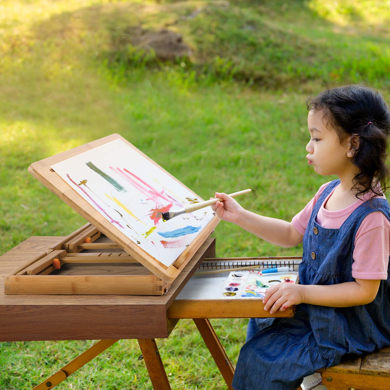 33.5inch Floor Table and 23.6in Bamboo Drawing Table Nnewvante