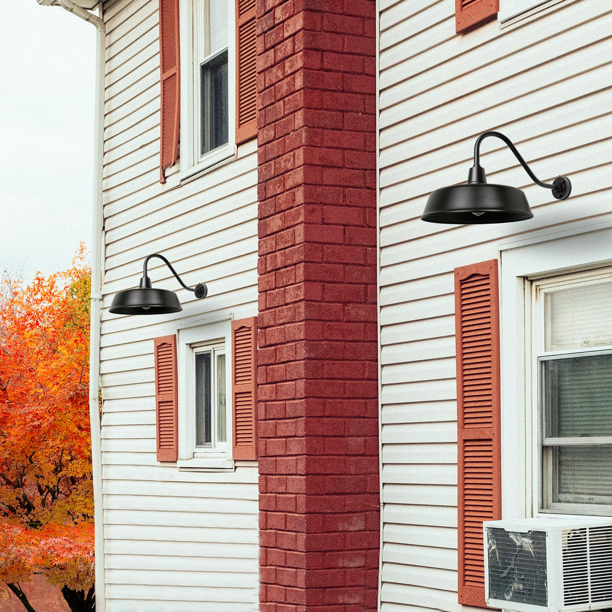 Outdoor Gooseneck Barn Light - Exterior Fixture Sconce Wall Light for Farmhouse