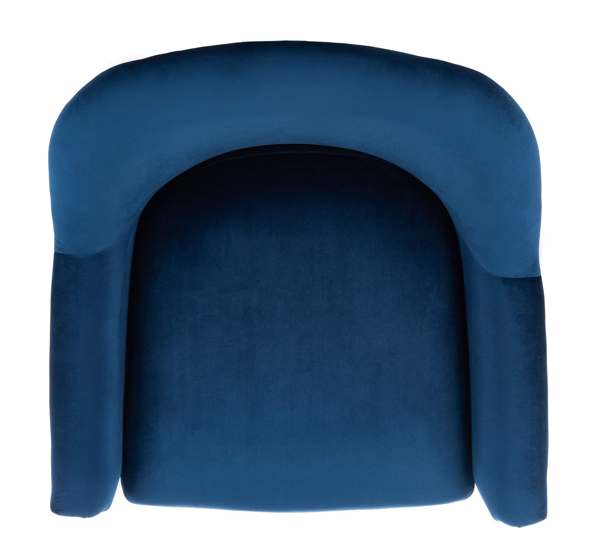 Home Brienne Retro Glam Navy Velvet and Brass Arm Chair