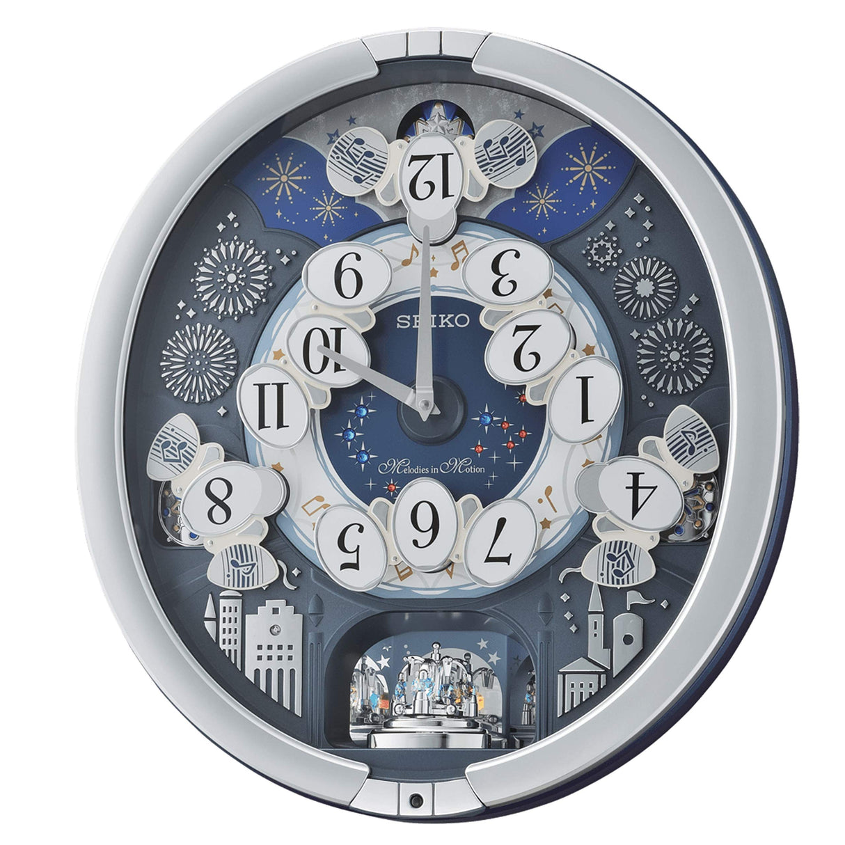 Melodies in Motion Wall Clock, Glittering Starry Night