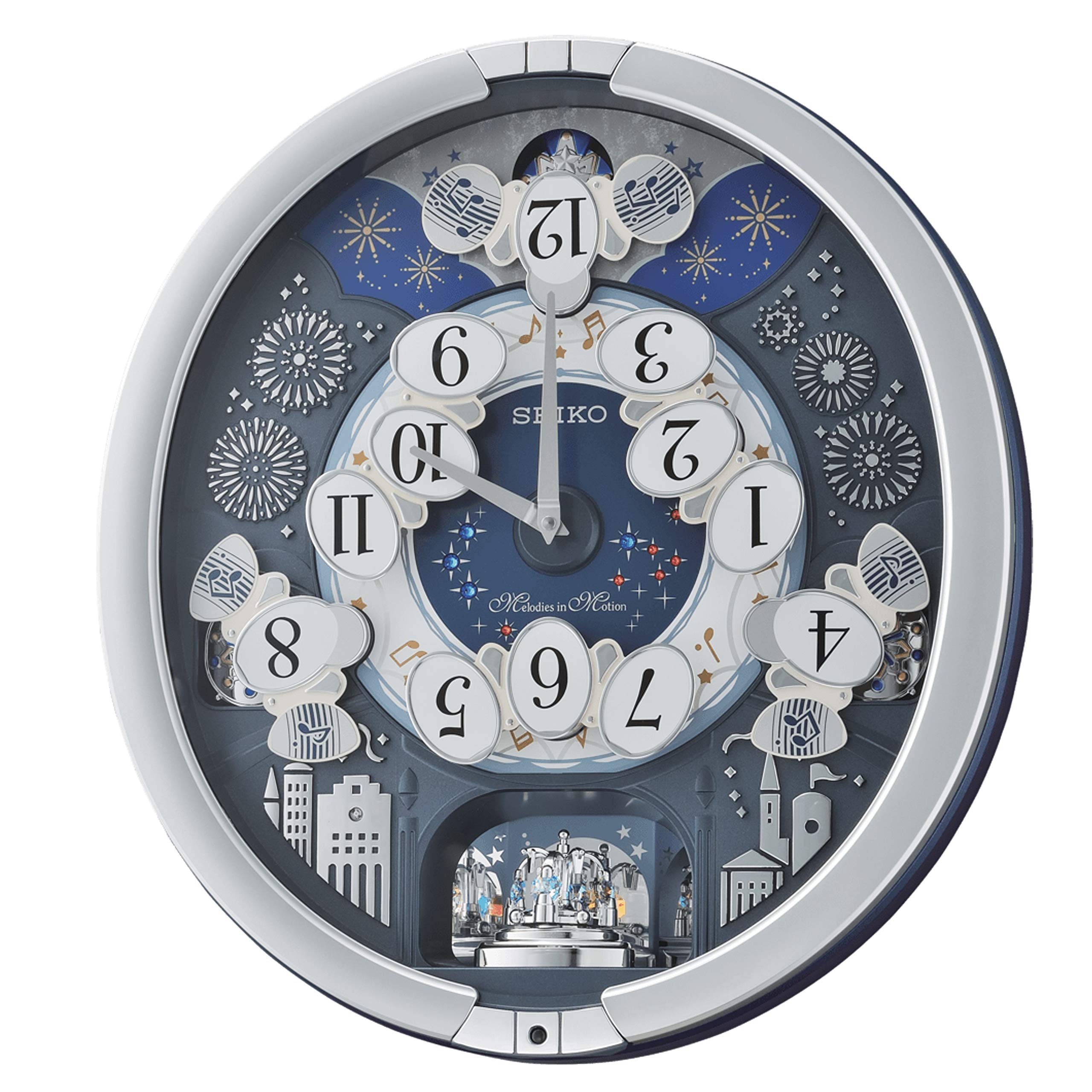 Melodies in Motion Wall Clock, Glittering Starry Night