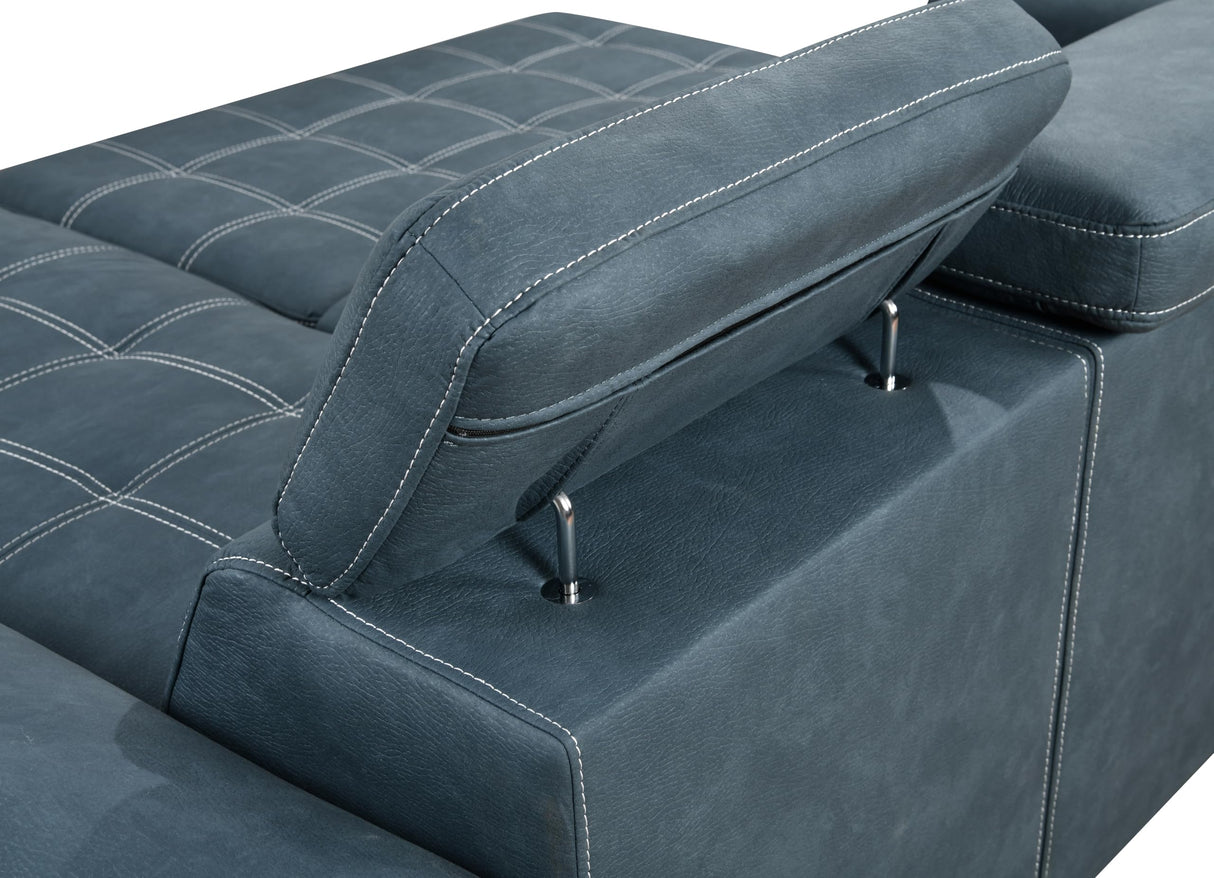 98'' Microfiber L-Shape Sectional Sleeper Couch with Pull-Out Bed, 4-Seater Sofa