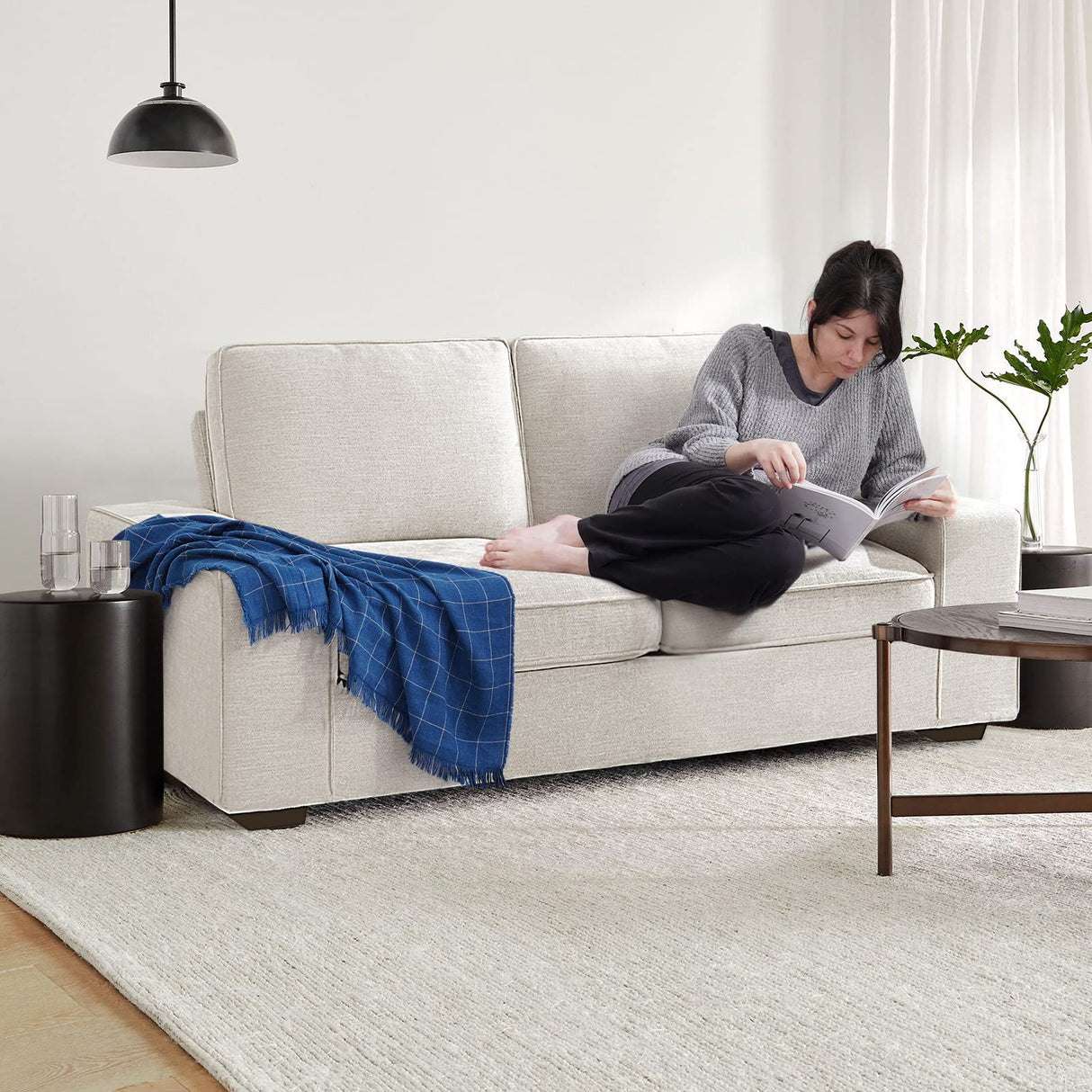 71.25" Loveseat Sofa Couch for Living Room, Chenille Modern Sofa Couch