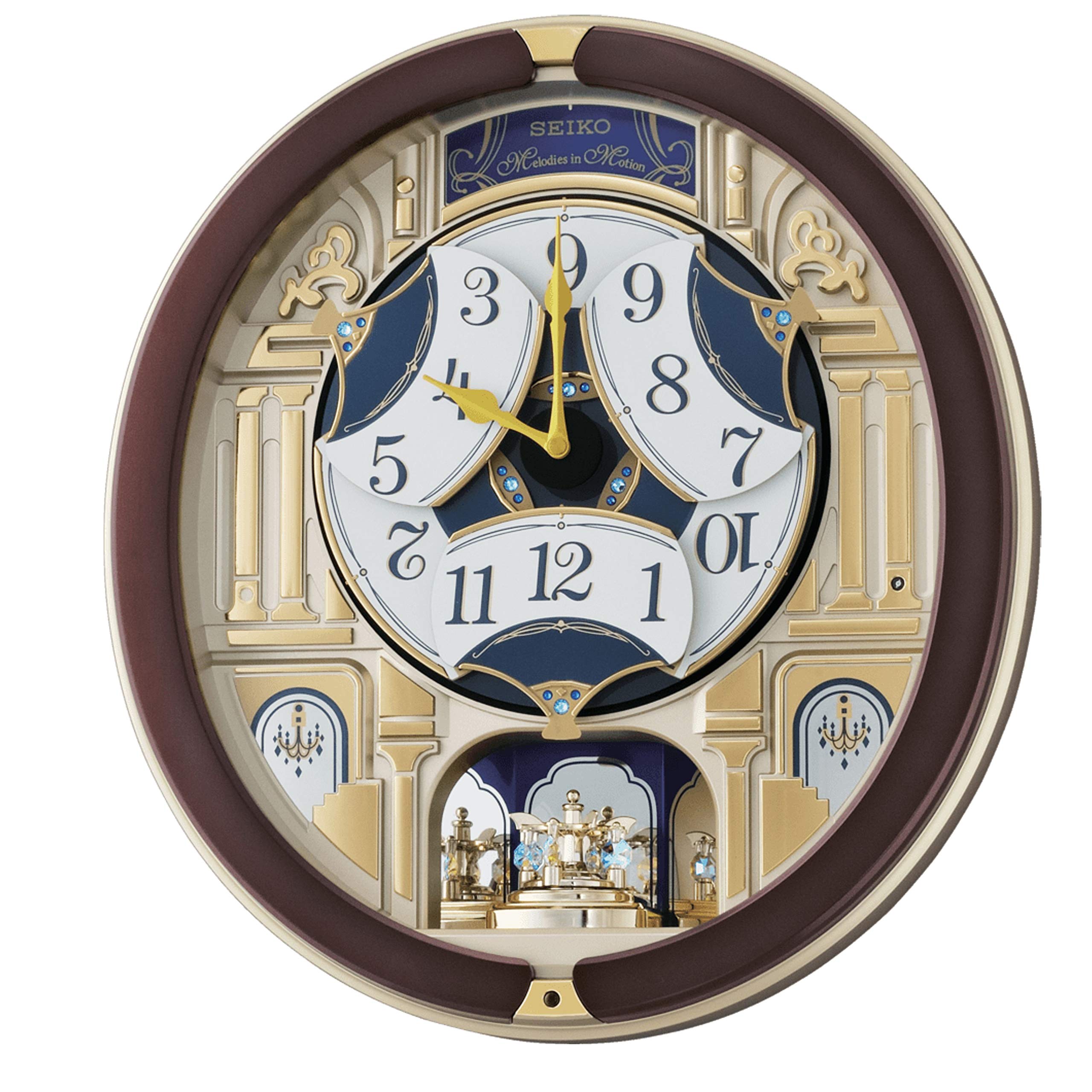 Melodies in Motion Wall Clock, Golden Pillars