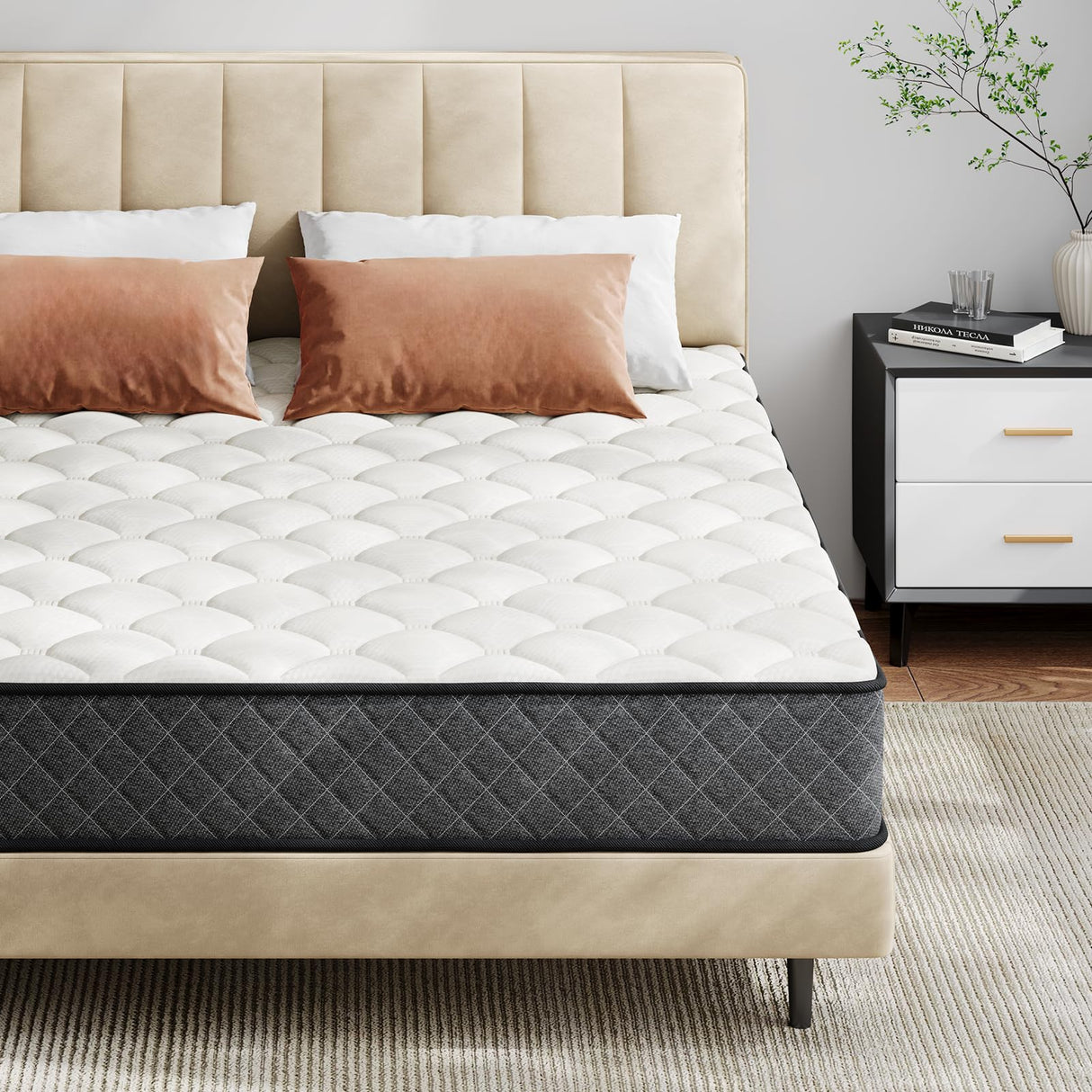 Queen Mattress,10 Inch Hybrid Mattress in a Box