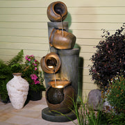 Outdoor Water Fountain - Resin Water Feature for Garden Fountains Waterfall with Pump