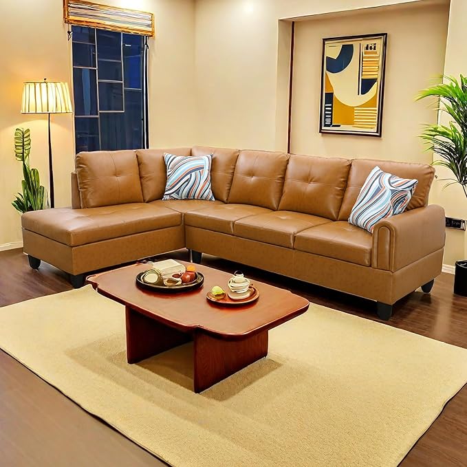 Sectional Couches for Living Room 2 Pieces Modern Sectional Sofa with Right Chaise