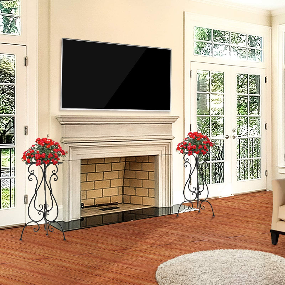 Florence 22.5" Wrought Iron Decorative Plant Stand