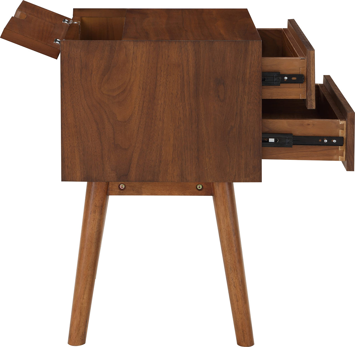 838Walnut Teddy Collection Modern | Contemporary Wooden Nightstand