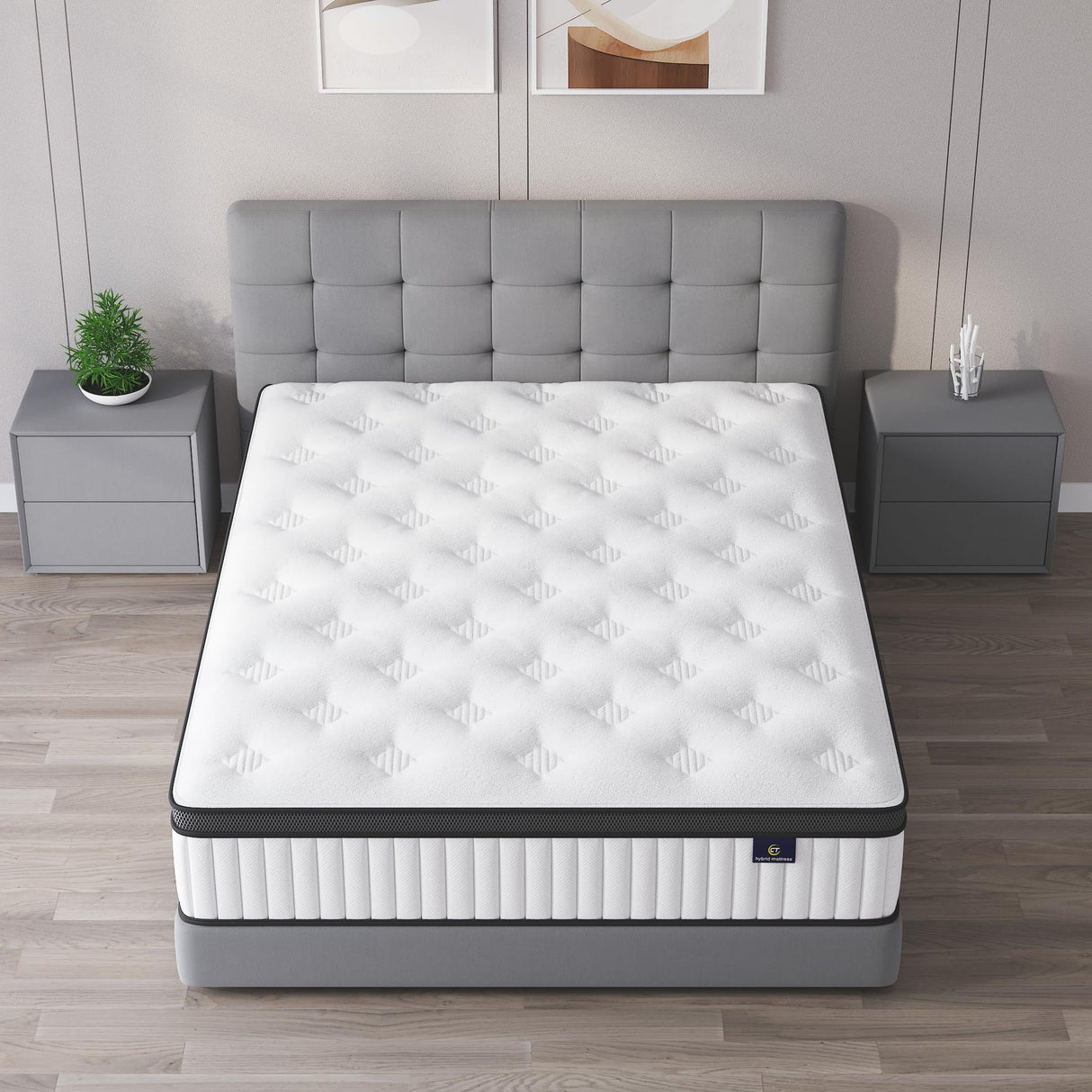 Queen Mattress, 12 Inch Hybrid Mattress in a Box