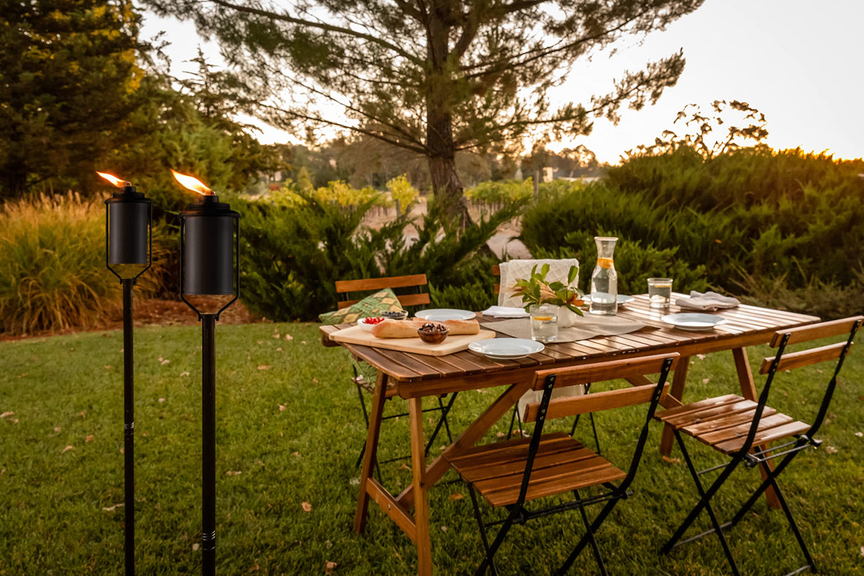 Easy Install 4-Pack Simply Metal Torches – Bronze Decorative Outdoor Lighting