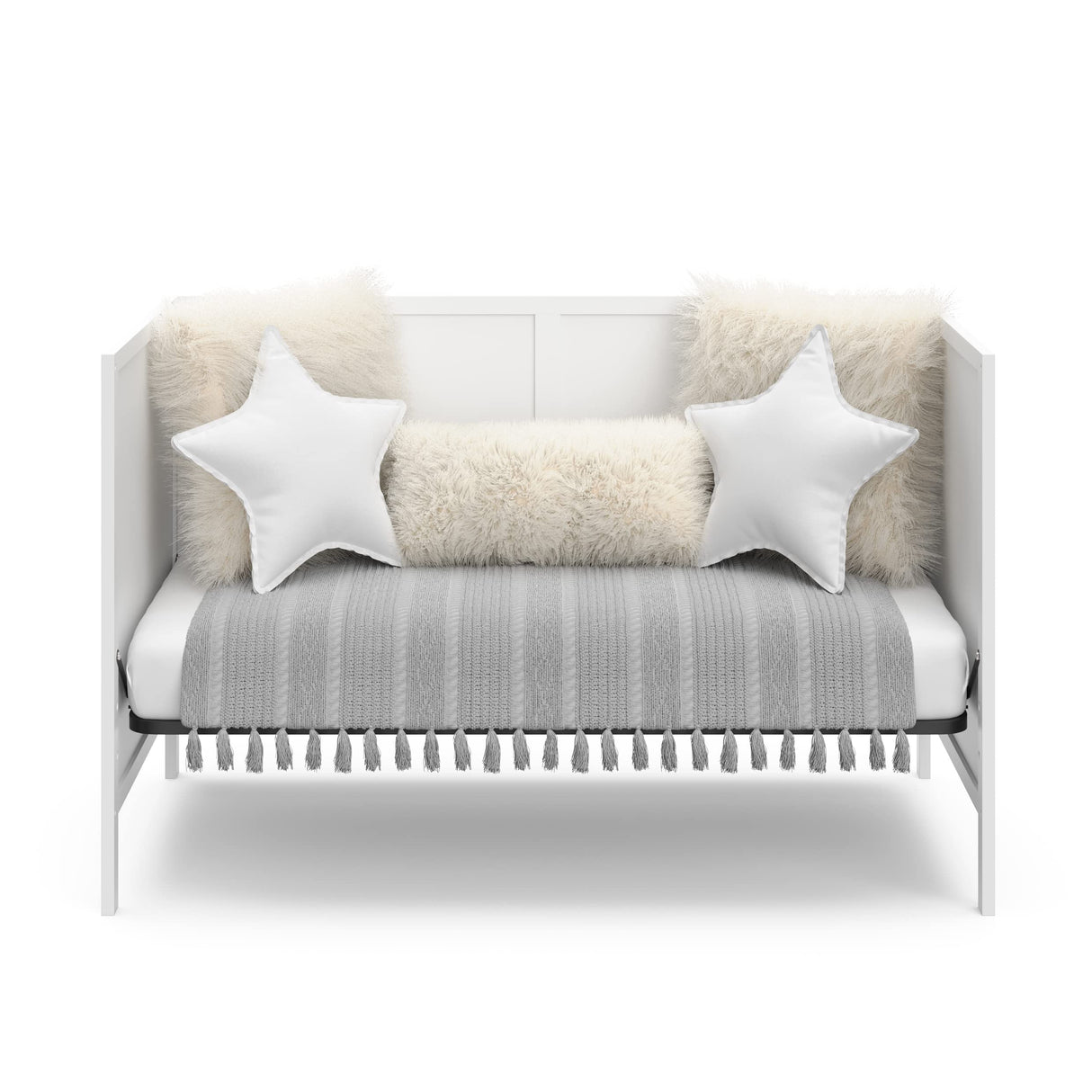 Theo 3-in-1 Convertible Crib (White) - GREENGUARD Gold Certified, Converts to Toddler Bed & Daybed