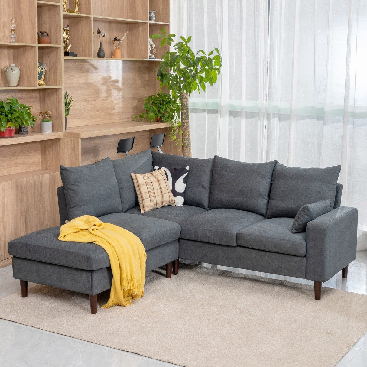 Convertible Sectional Sofa Couch, L-Shaped Corner Couch