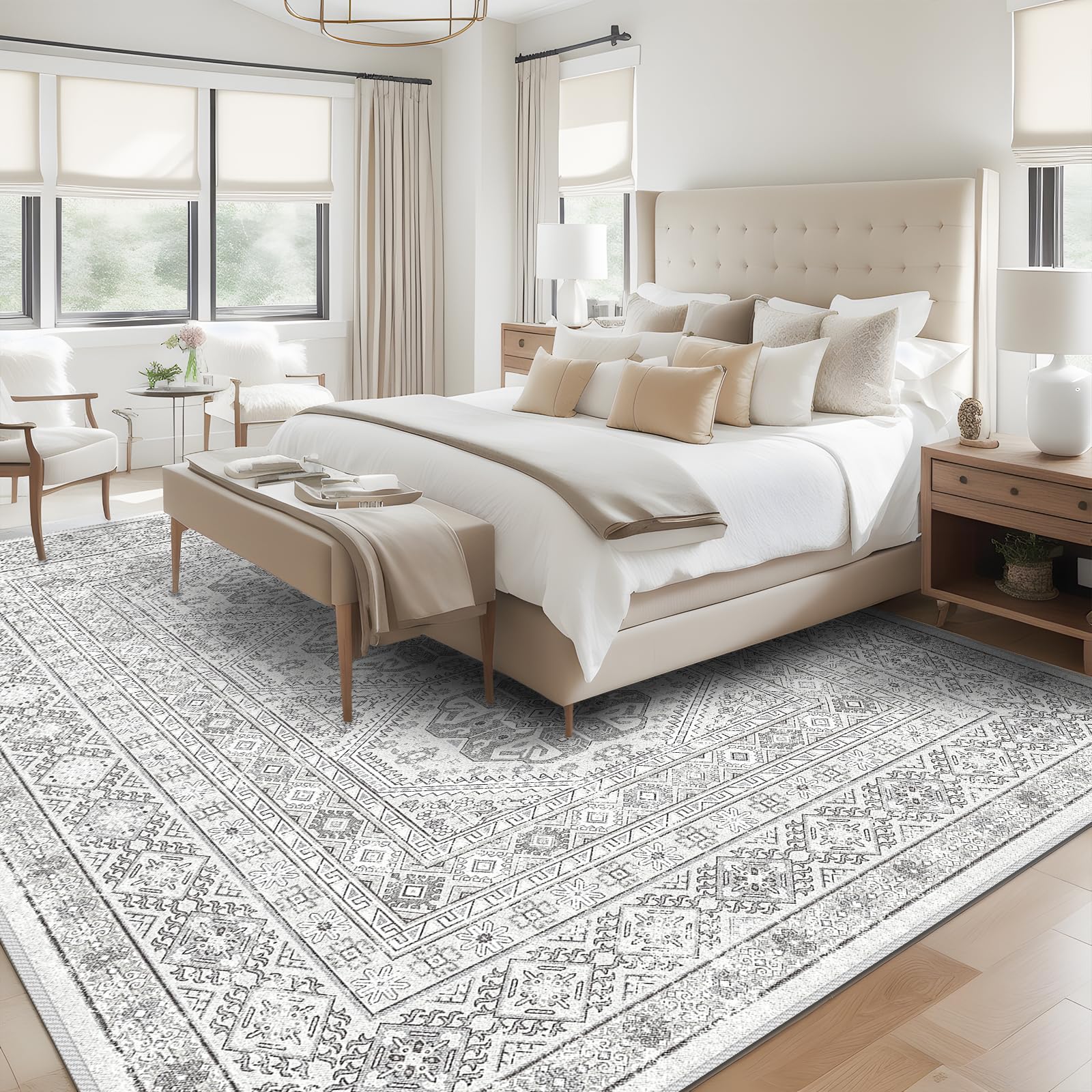 Living Room Area Rug: 9x12 Large Super Soft Vintage Rugs Bedroom Oriental Indoor Rug